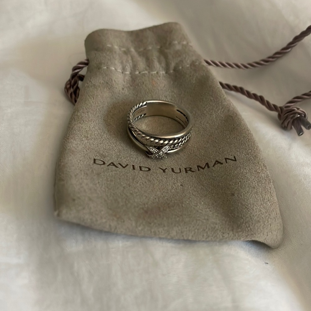 David yurman diamond X ring size 7